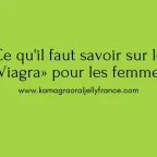 savoir viagra femme